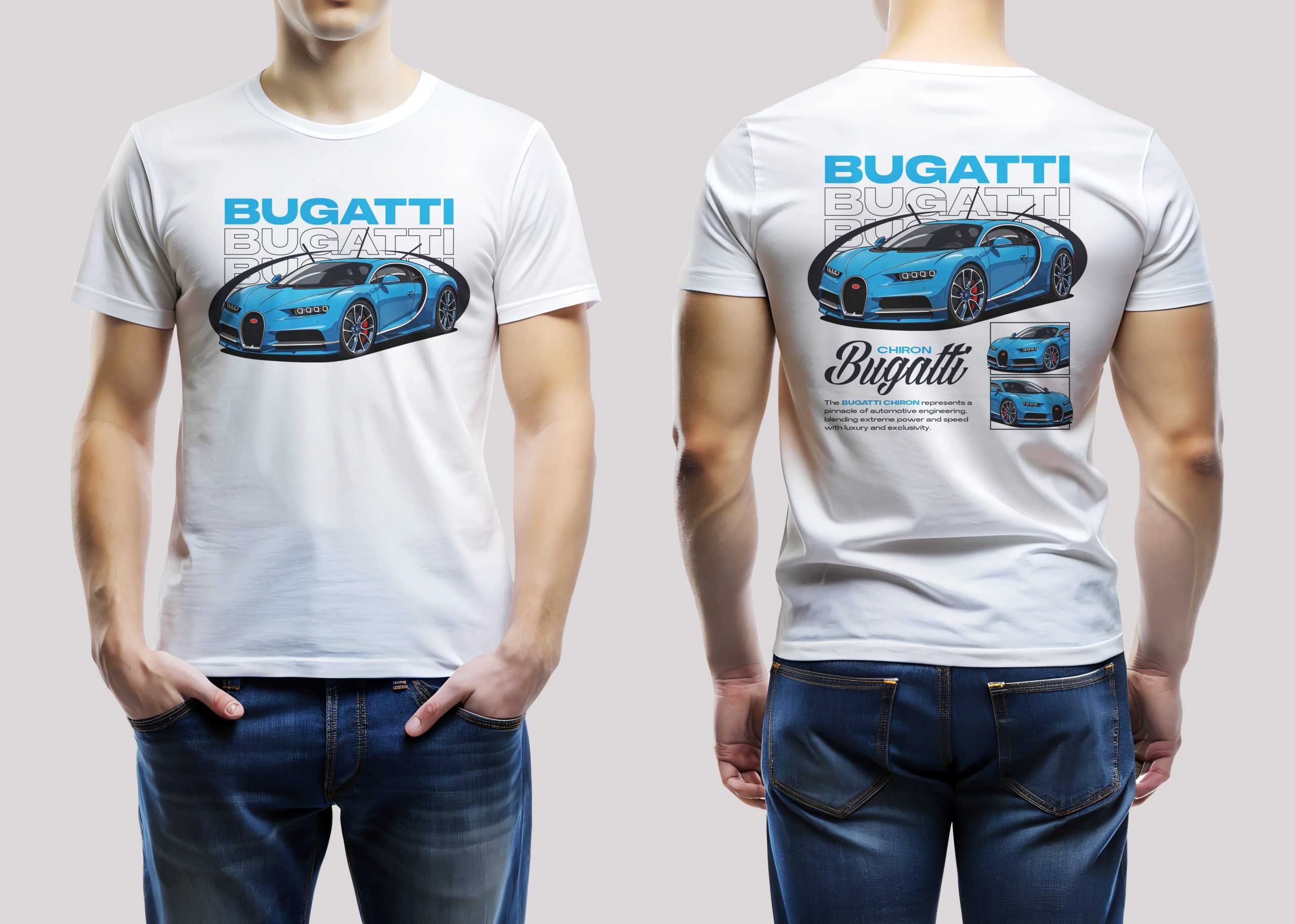 Bugatti Chiron: Pinnacle of Power T-Shirt - Image 3