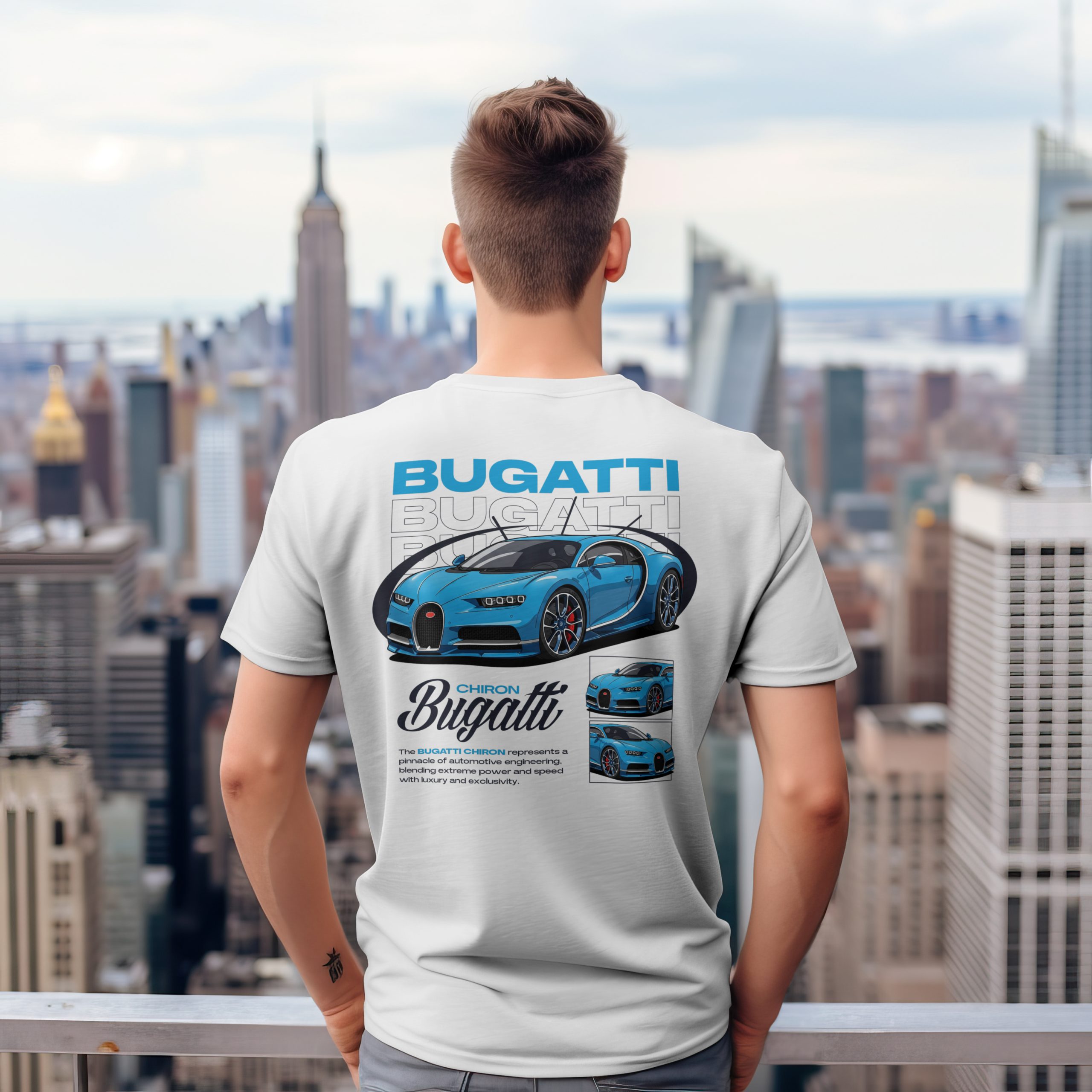 Bugatti Chiron: Pinnacle of Power T-Shirt - Image 4