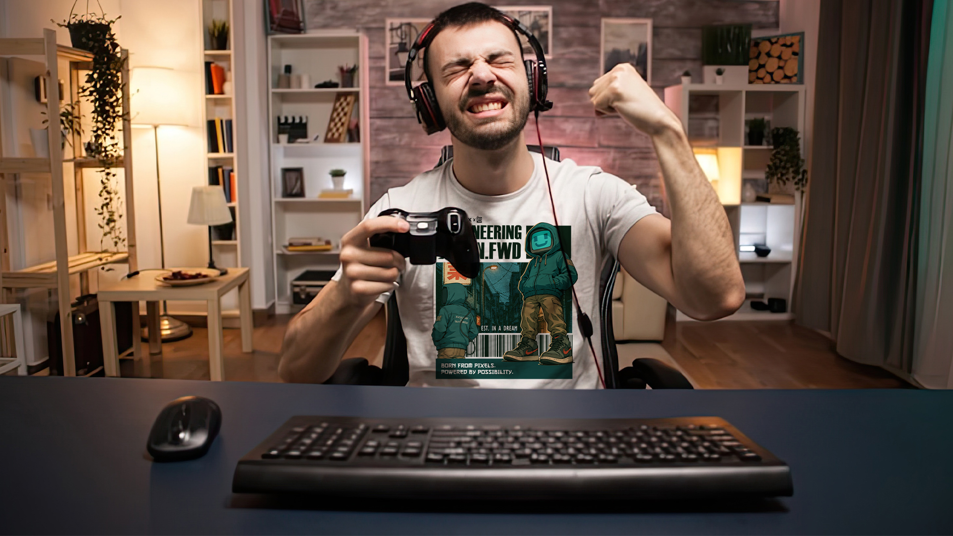 Imagineering Vision.FWD T-Shirt – GLITCHBOX x EXCELR8 - Image 2