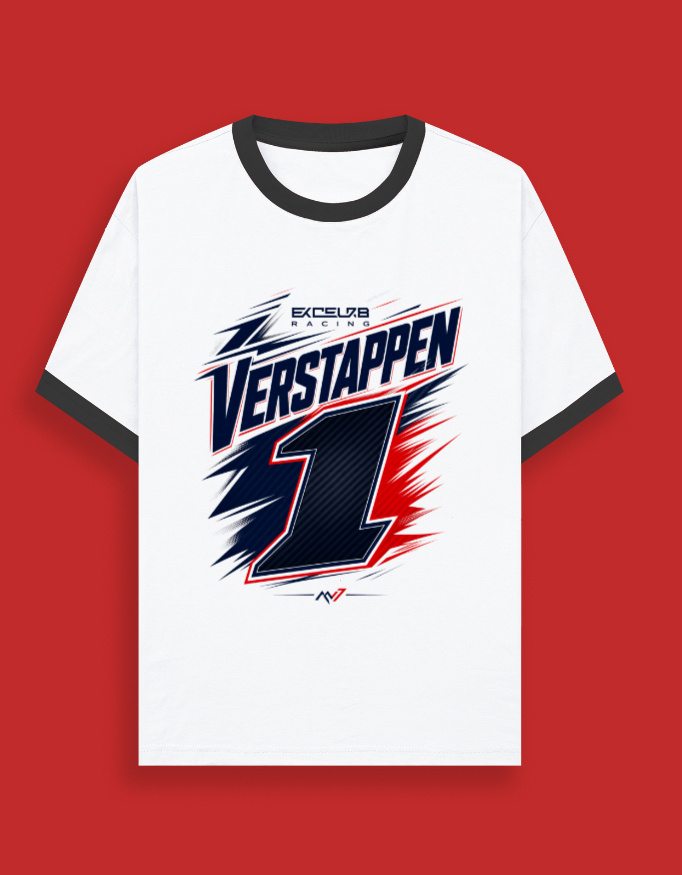 Verstappen 1 Motorsport Unisex Ringer T-Shirt