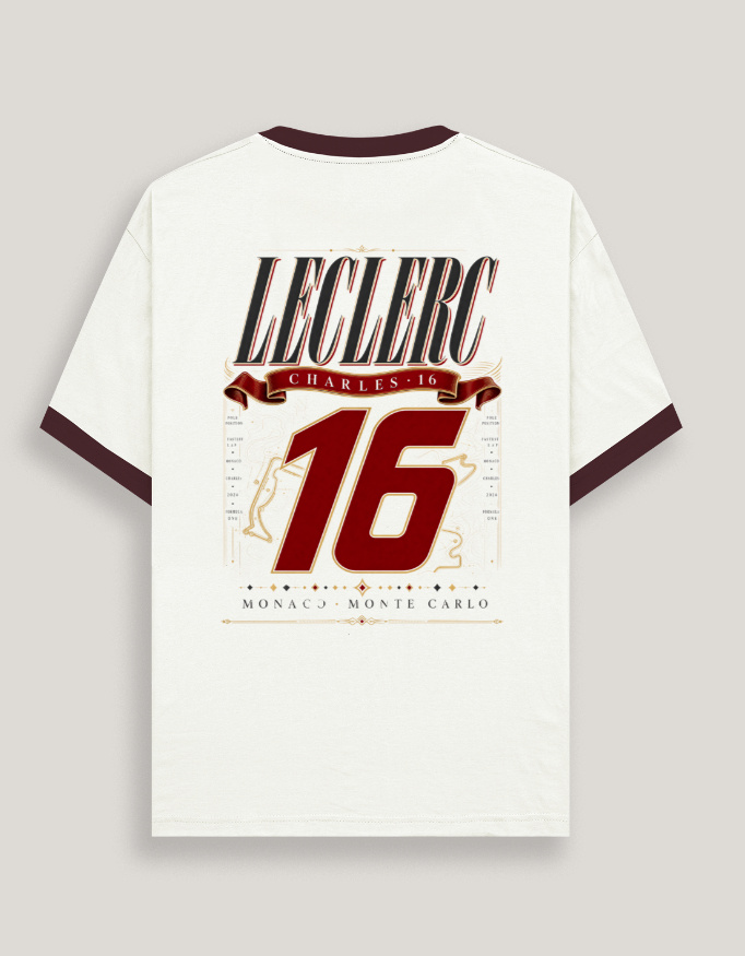 Leclerc 16 Monaco Unisex Ringer T-Shirt - Image 2